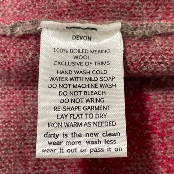 Toad & Co. Heartfelt Sweater Skirt Merino Wool Stripes & Diamonds Size Small - Picture 10 of 15